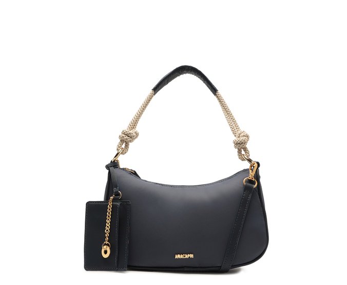 Bolsa Tiracolo Média Alça Corda Azul
