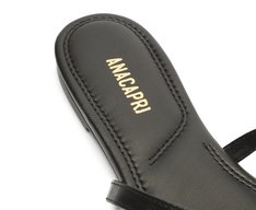 Sandália Preta Corrente Centralizada