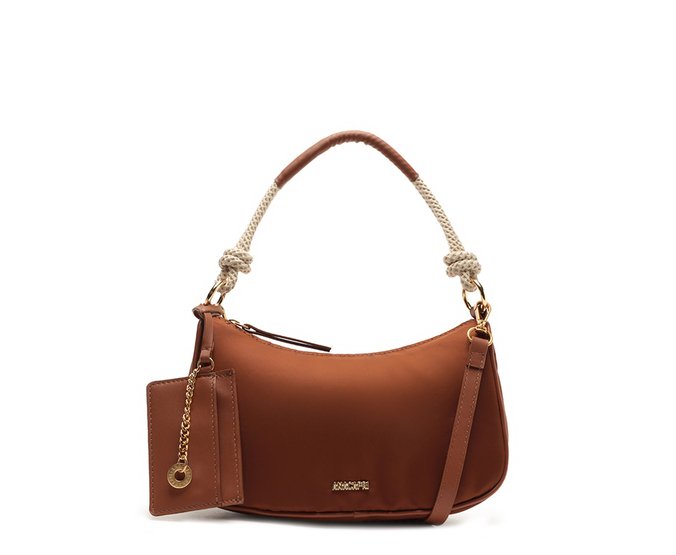 Bolsa Tiracolo Média Alça Corda Marrom