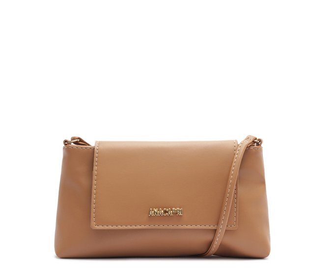 Bolsa Tiracolo Pequena Tampa Marrom