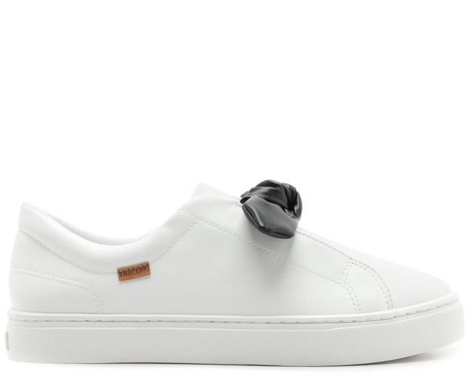 slip on preto laço