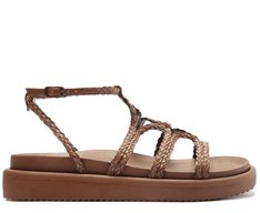 Papete Gladiadora Tiras Boho Marrom