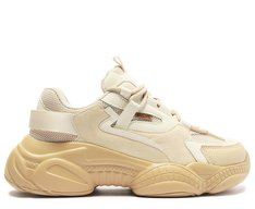 Tênis Chunky Branco e Nude Betina