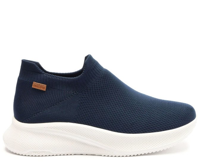 Tênis Slip On Sporty Knit Mono Azul
