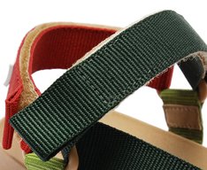 Sandália Papete Multicolor e Marrom Guaraná