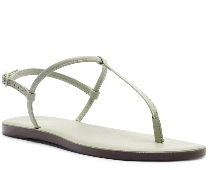 Sandália Rasteira Slim Monocolor Verde