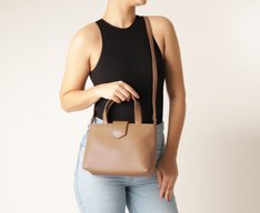 Bolsa Tote Média Básica Bege