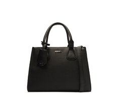 Bolsa Tote Preta Monocolor Média