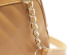 Bolsa Tiracolo Média Matelassê Costurado Bege