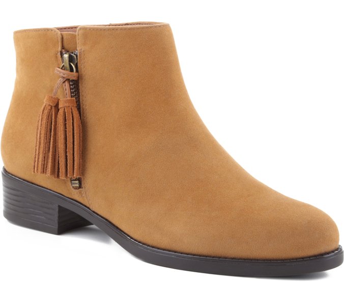 bota cano curto marrom claro