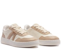 Tênis AC1119 Branco e Bege
