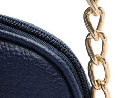 Bolsa Tiracolo Pequena Texturizada Azul