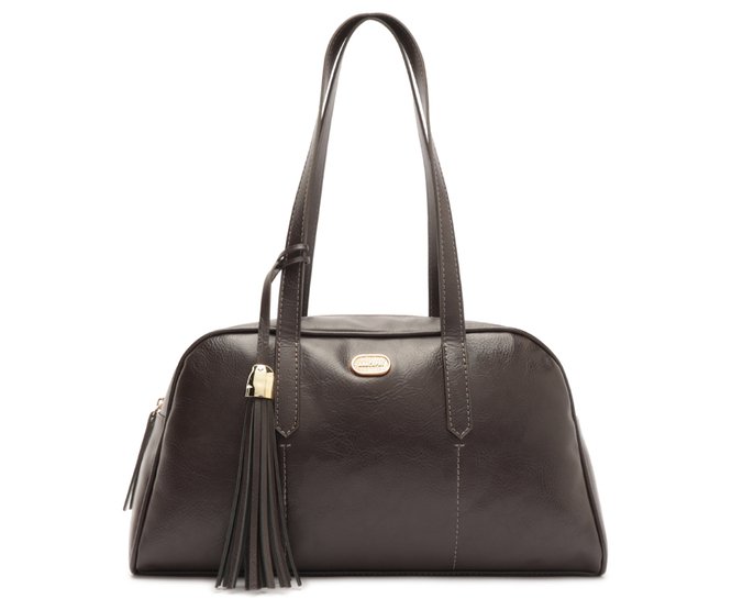 Bolsa Tote Grande Bag Charm Tassel Marrom