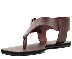 Rasteira Slim Fivela Couro Roxa