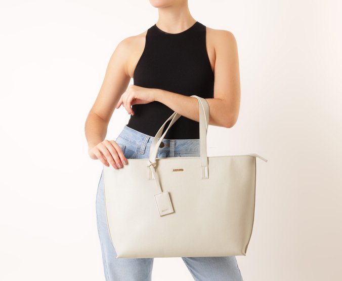 Bolsa shopping Grande Bag Charm Bege