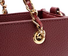 Bolsa Tote Média Alça Acorrentada Vermelha