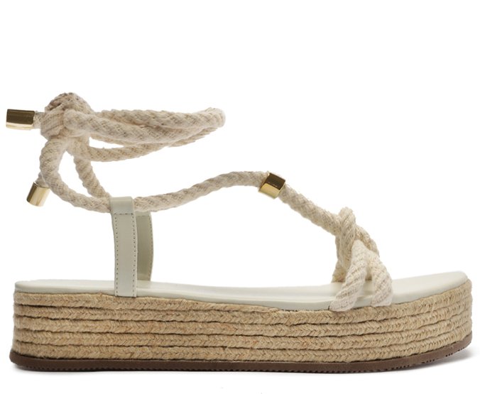 Sand lia Flatform Amarra o Branca Paloma Corda Anacapri