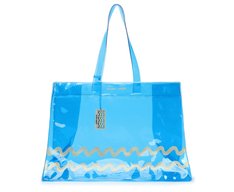 Bolsa Shopping Grande Translúcida Sundown Azul
