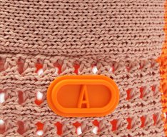 Bolsa Shopping Grande Crochê Pink e Laranja