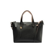 Bolsa Tote Média Alça Bicolor Preta