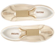 Tênis Slip On Elástico New Dourado