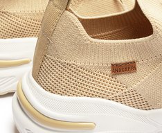 Tênis Sola Alta Chunky Knit Nude