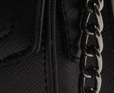 Bolsa Tiracolo Pequena Estruturada Party Preta
