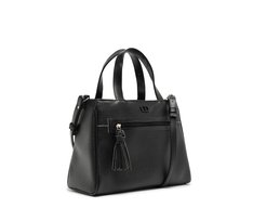 Bolsa Tote Média Bolso Frontal Barbicacho Preta