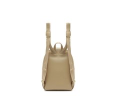 Mochila Média Zíper Frontal Bege
