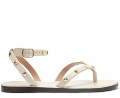 Sandália Rasteira Tachas Like Branca