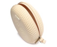 Bolsa Crossbody Redonda Branca Veneza