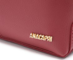 Bolsa Tiracolo Média Logo Metal Vermelha