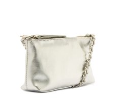 Bolsa Tiracolo Pequena Corrente Prata