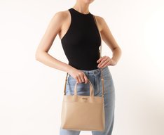 Bolsa Tote Média Timeless Bege