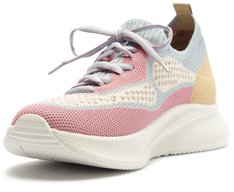 Tênis Sporty Knit Sola alta Rosa E Azul