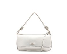 Bolsa Tiracolo Média Alça Glam Prata