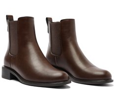 Bota Cano Curto Chelsea Marrom