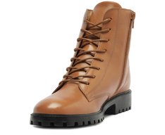 Bota Coturno Couro Marrom