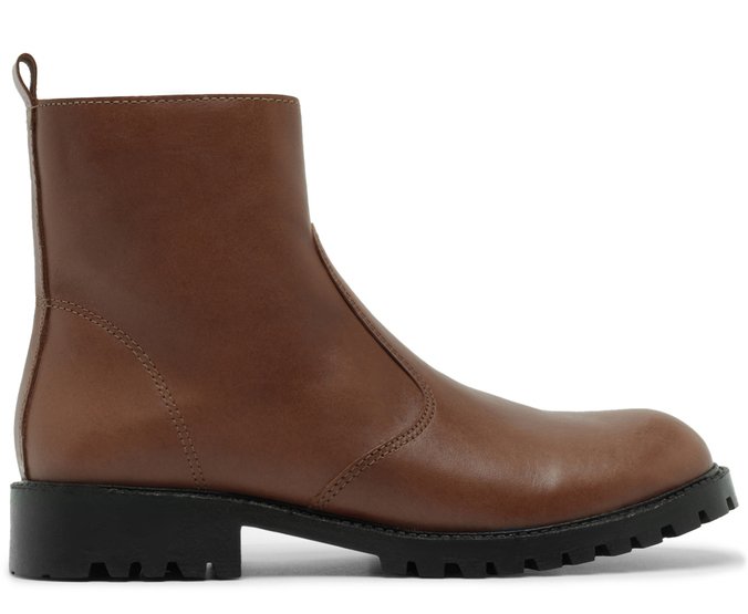 Bota Tratorada Couro Marrom Cinnamon