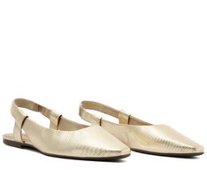 Sapatilha Slingback Minimal Dourado