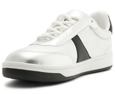 Tênis Recortes Nylon Prata