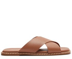 Rasteira Tiras Cruzadas Comfy Marrom