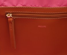 Bolsa Shopping Grande Lona Tricolor Rosa e Laranja