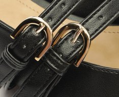 Sapatilha Slingback Tira Dupla Preta