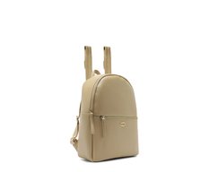 Mochila Média Zíper Frontal Bege