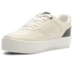 Tênis Sola Alta Mis Spo Branco Detalhe Preto