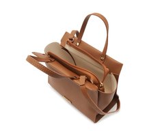 Bolsa Tote Média Croco Marrom Coffee