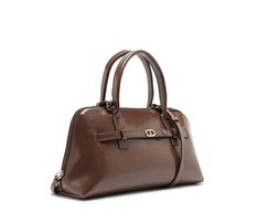 Bolsa Tiracolo  Média Verniz Madrid Marrom