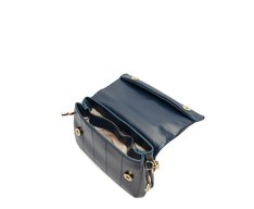 Bolsa Tiracolo Pequena Cordão Tricolor Azul