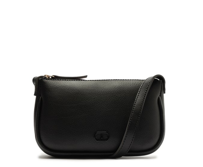 Bolsa Tiracolo Pequena Cápsula Mono Preta